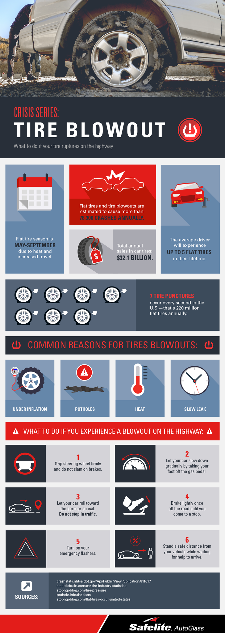 what to do if your tire blows out